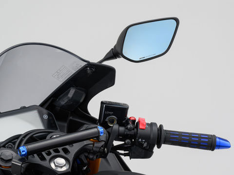 デイトナ DAYTONA HIGH VISIBILITY MIRROR ハイビジ貼り付けタイプミラー YAMAHA1 ブルー 29722_画像3