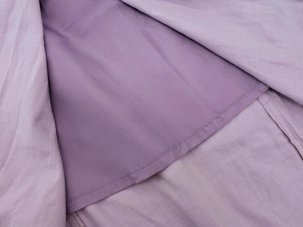 nano universe Nano Universe linen. long skirt size36/ lavender #* * dda7 lady's 