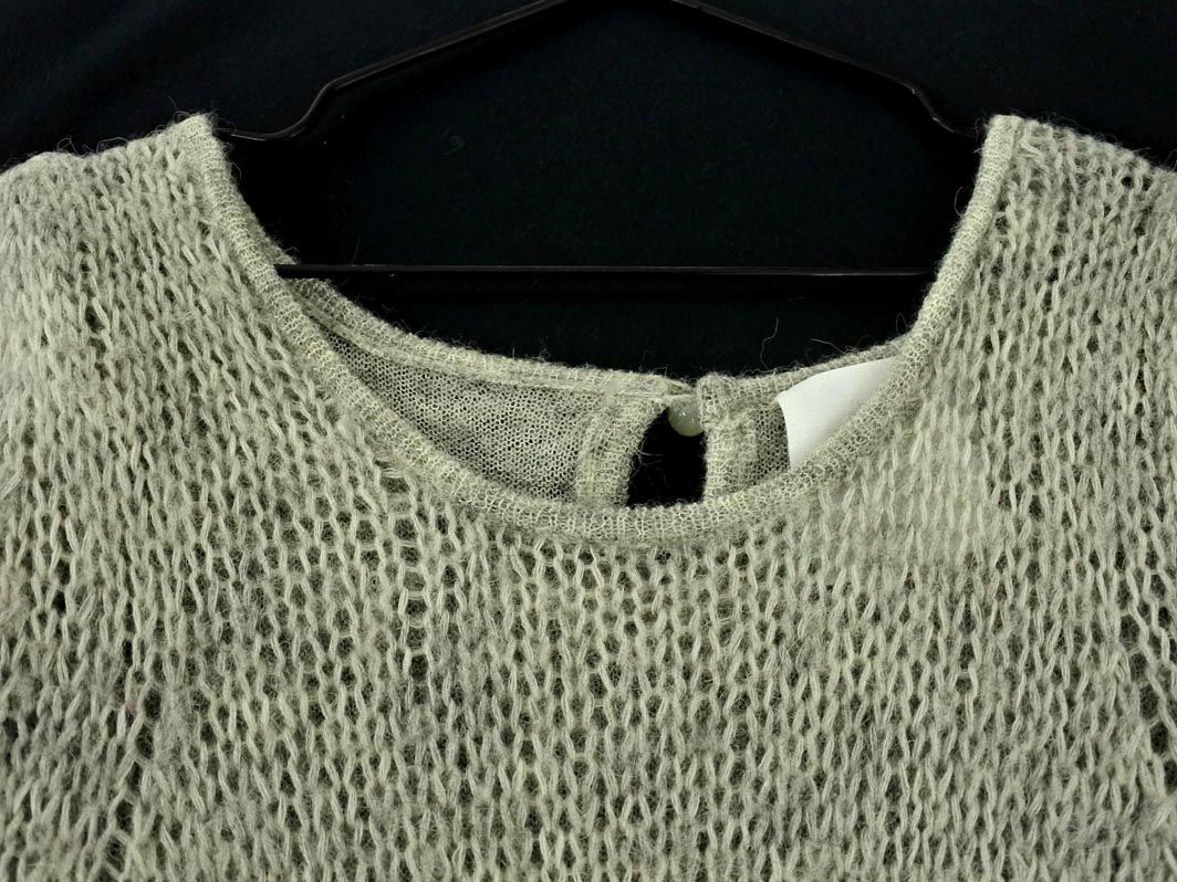 Ray BEAMS Ray Beams alpaca . puff sleeve knitted sweater gray #* * ddb1 lady's 