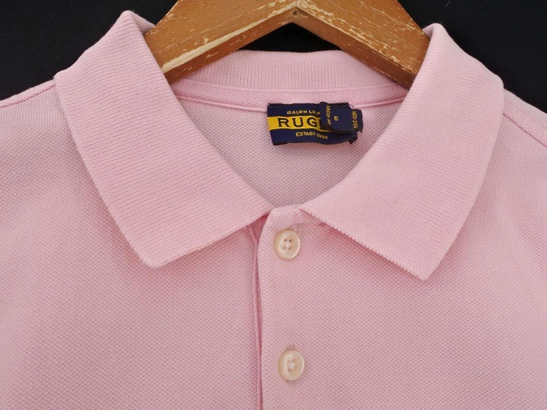 ネコポスOK ラルフローレン RUGBY ポロシャツ sizeS/ピンク ■◆ ☆ ddc6 レディースの画像2
