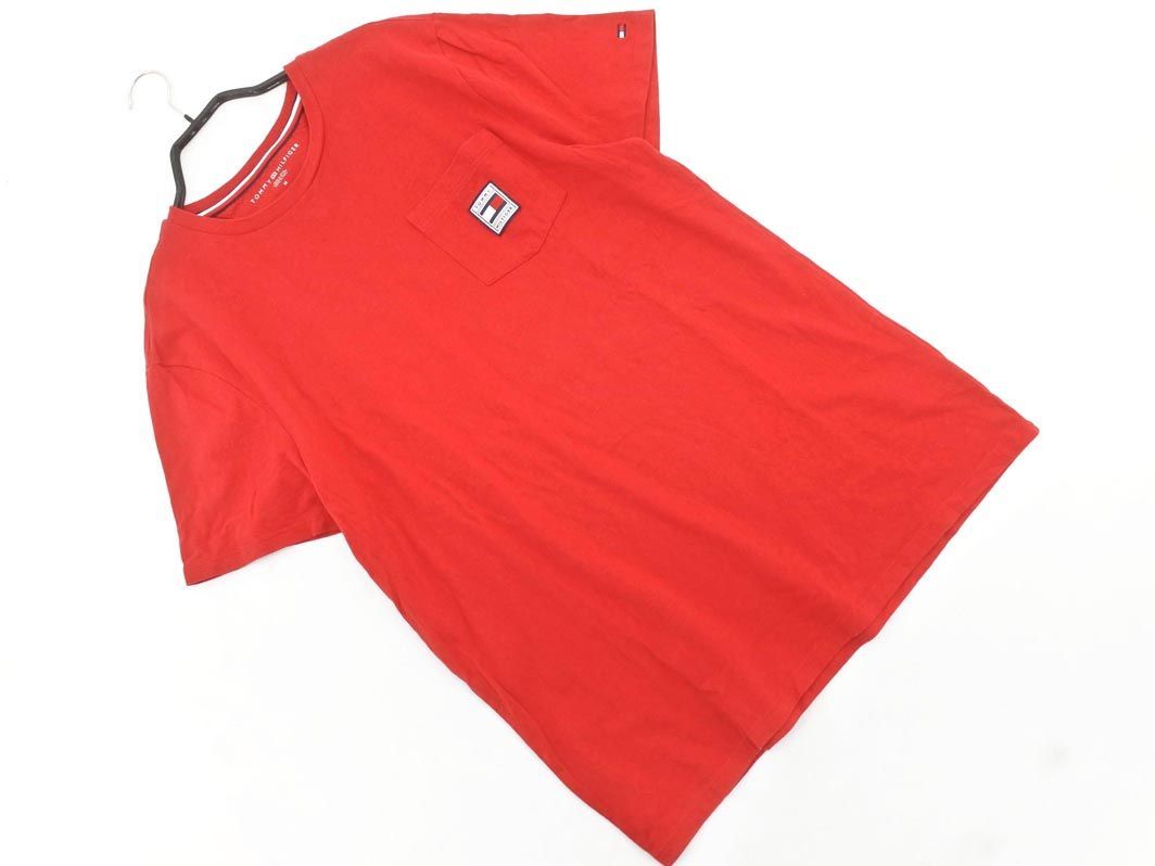 ネコポスOK トミーヒルフィガー 半袖 ポケット Tシャツ sizeM/赤 ■◆ ☆ ddc8 メンズの画像1