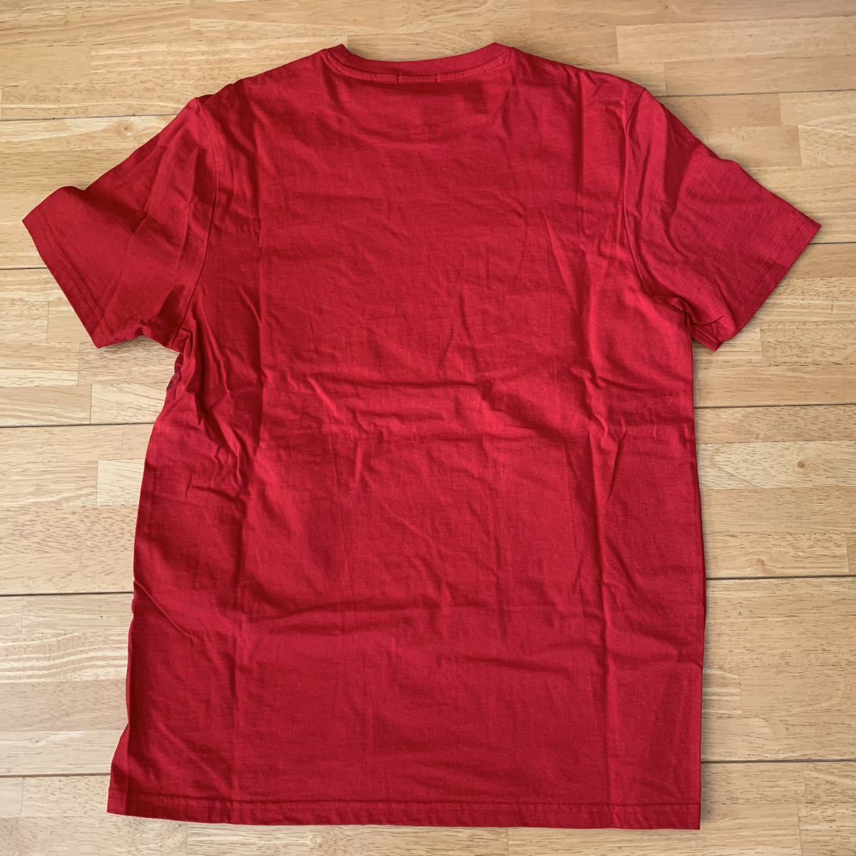 GU g.u. ジーユー Tシャツ レッド メンズ MENS サイズ L 綿100% 中古品 1回使用 送料無料_画像2