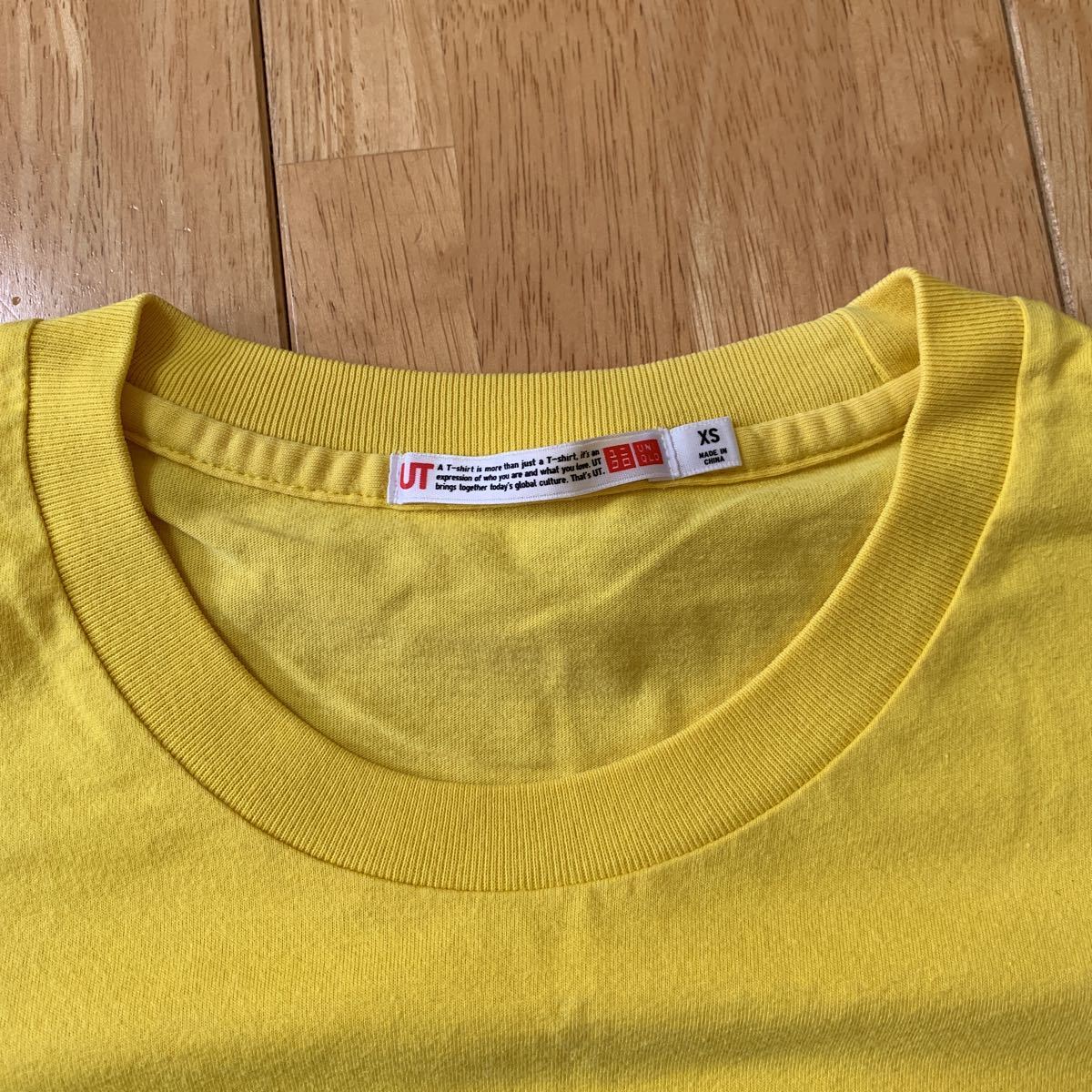 ユニクロ UNIQLO レディース Tシャツ ワンピース トニートニーチョッパー イエロー WOMEN サイズ XS 中古品 5.6使用 美品 送料無料の画像3