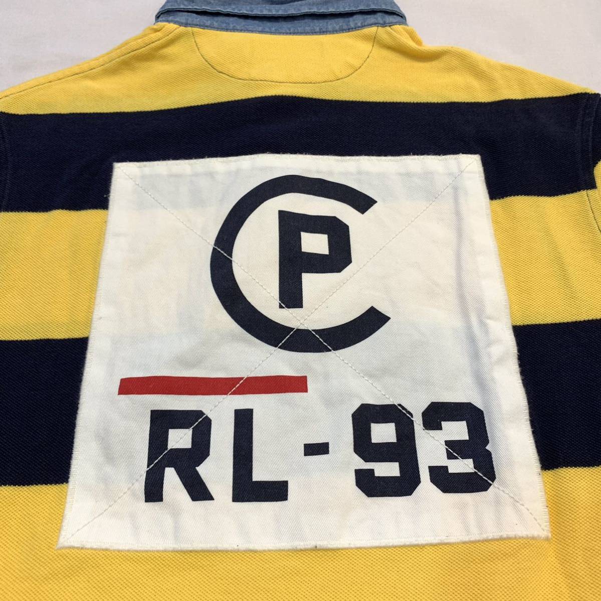 RL-93 POLO RALPH LAUREN ラガーシャツ ポロ ラルフローレン ポロシャツ 鹿の子 半袖 ボーダー ゼッケン RL93 XS