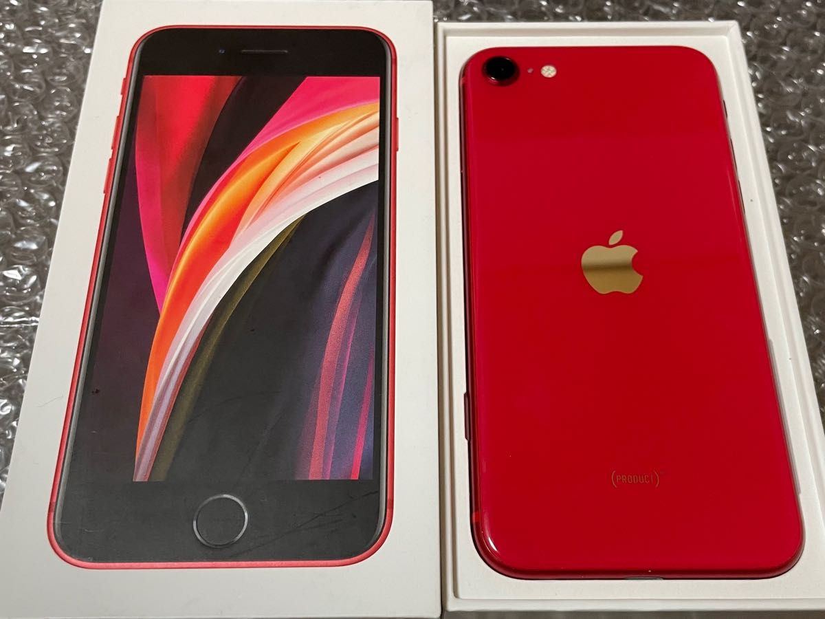【即日発送】iPhone SE 第2世代 SE2 レッド RED 64GB SIMフリー バッテリー最大容量100%