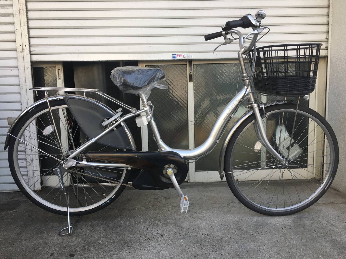 地域限定送料無料 バッテリー新品 アシスタ 新基準 シルバー 神戸 電動