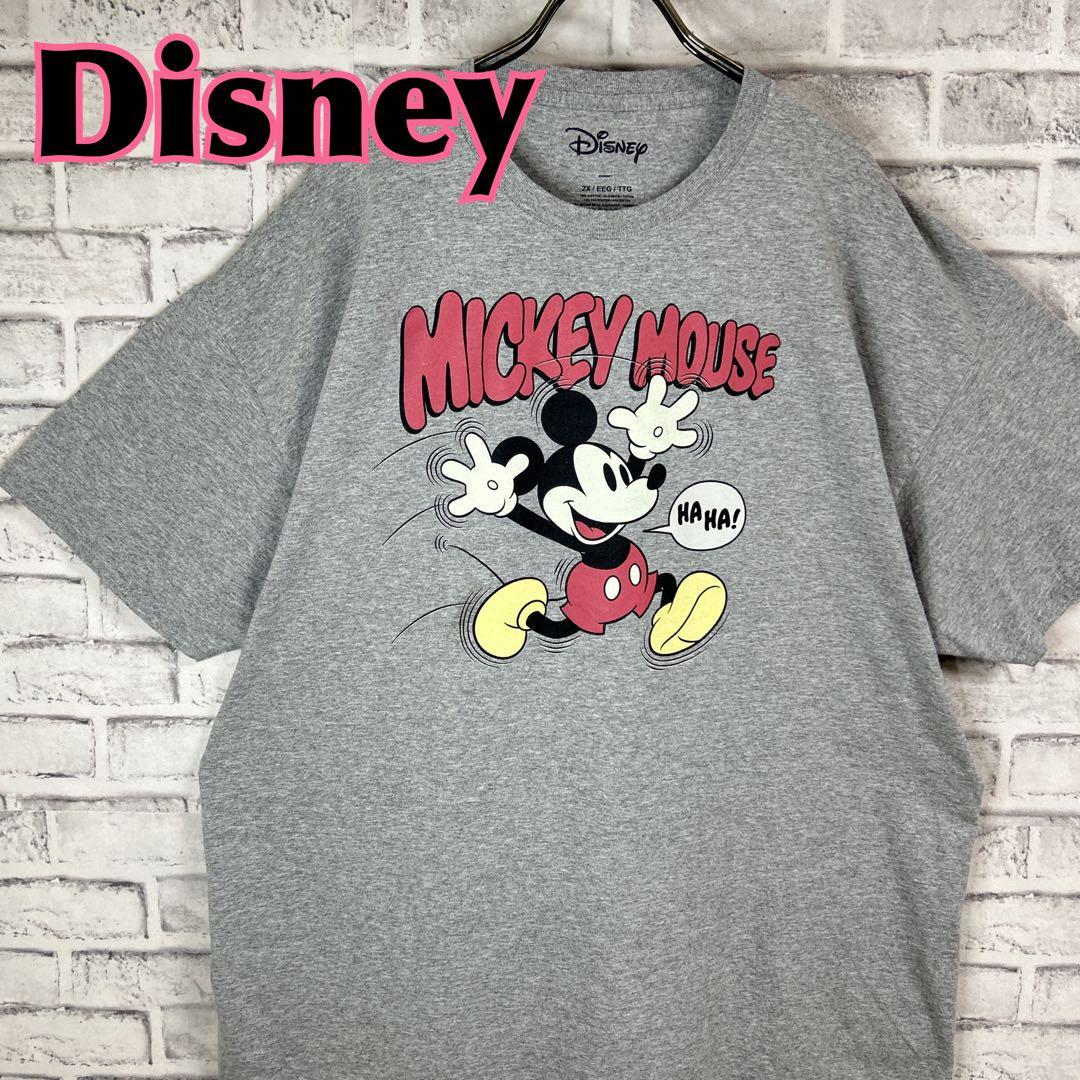 Disney ディズニー ミッキー ロゴ キャラクター Tシャツ 半袖 輸入品 春服 夏服 海外古着 ゆったり ディズニーランド キャラクター