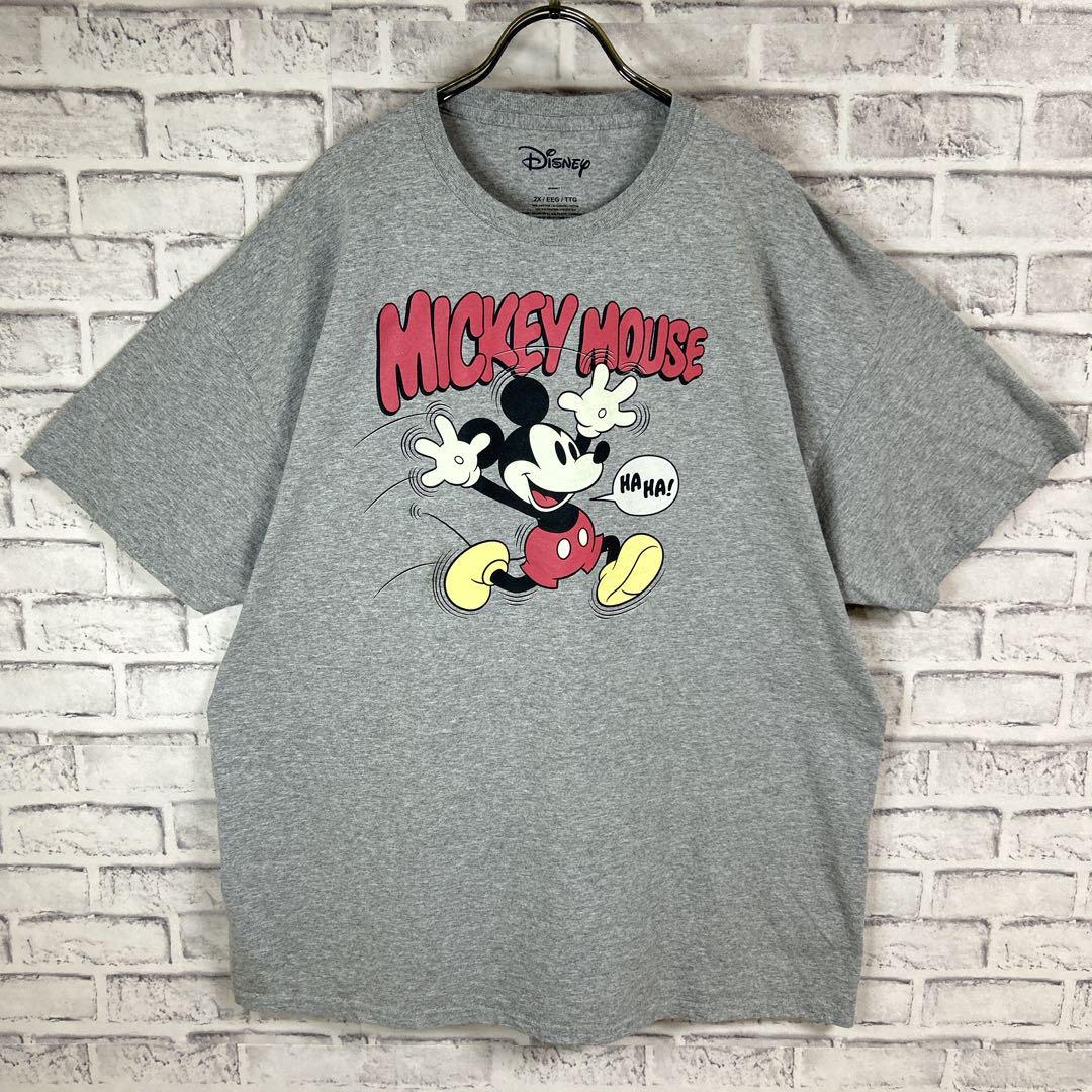 Disney ディズニー ミッキー ロゴ キャラクター Tシャツ 半袖 輸入品 春服 夏服 海外古着 ゆったり ディズニーランド キャラクター