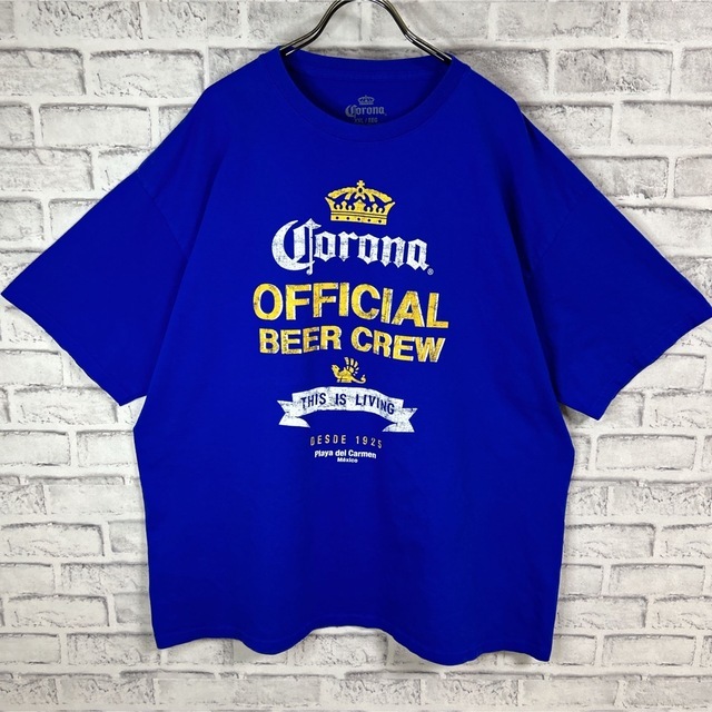 CORONA コロナビール ロゴプリント オフィシャル Tシャツ 半袖 輸入品 春服 夏服 海外古着 会社 企業 ゆったり オーバーサイズ_画像2