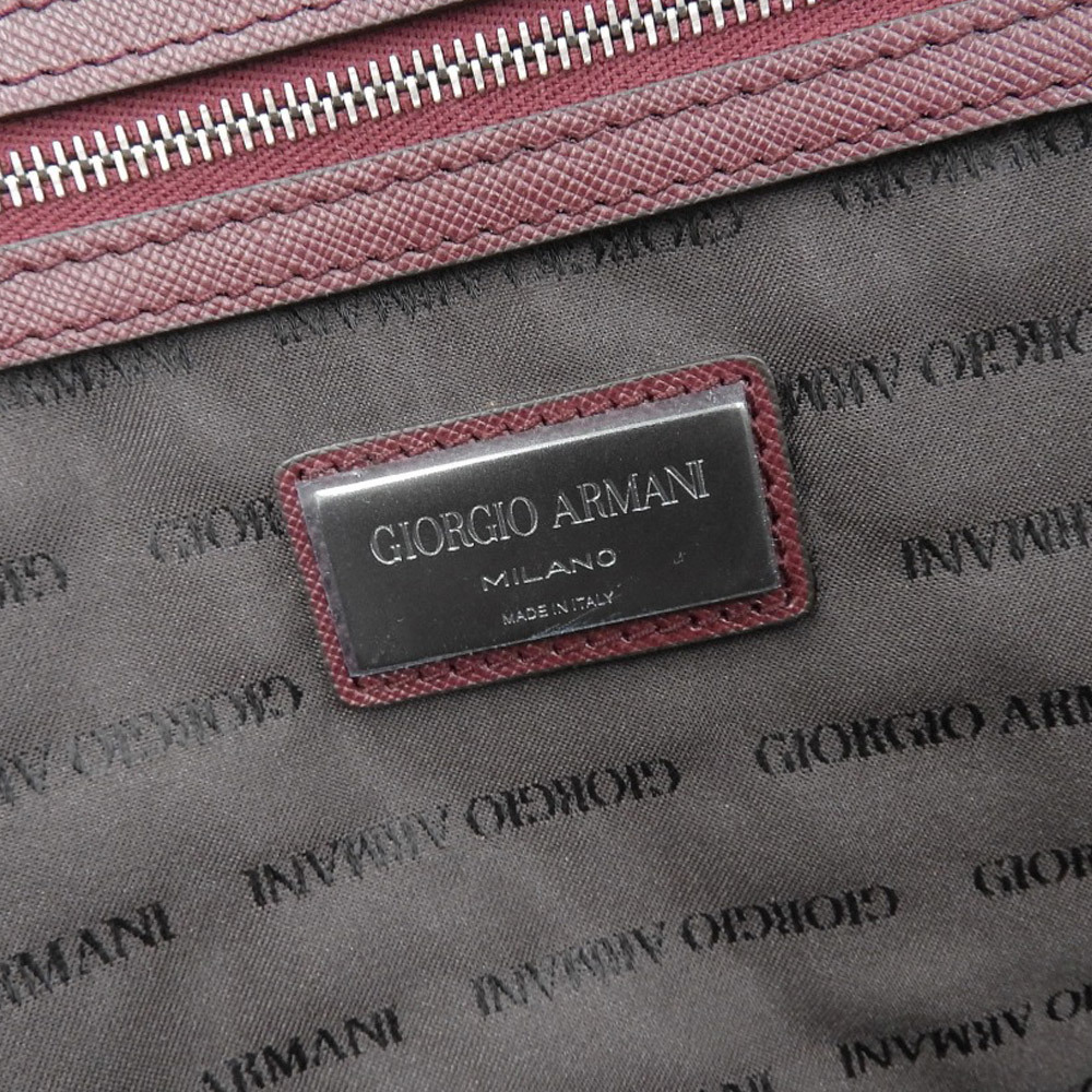 超美品 ジョルジオアルマーニ ARMANI 現行ロゴ サフィアーノレザー