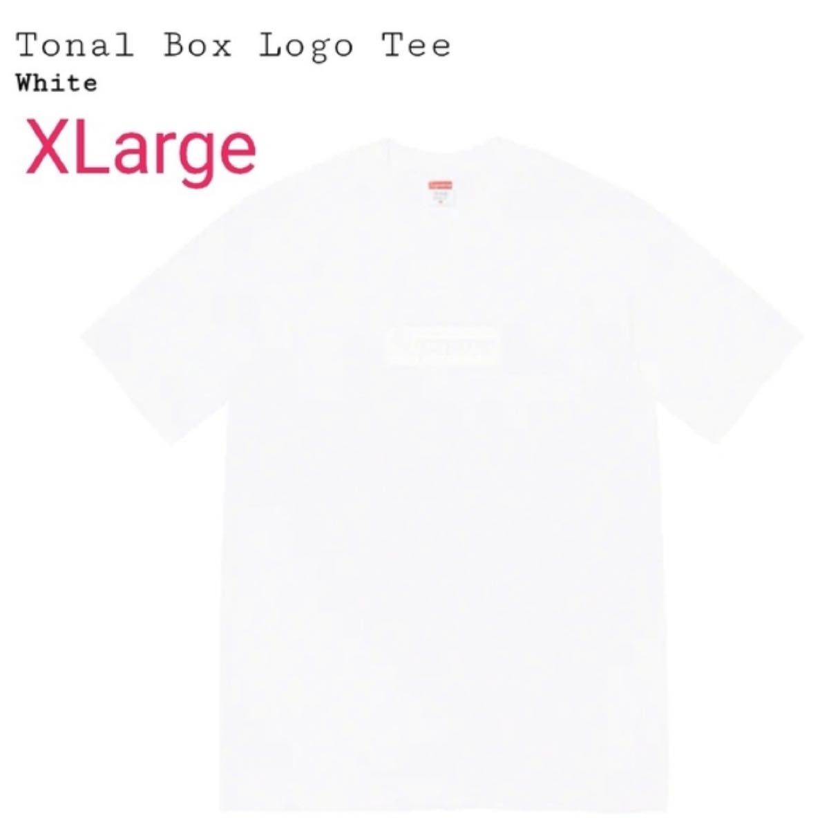 【XL】Supreme Tonal Box Logo Tee  White
