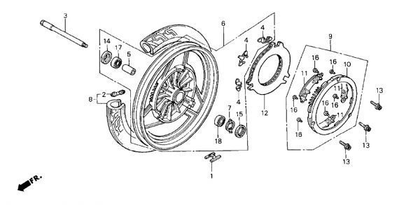 MC15 純正 フロントフォークOHセット 12点 VT250F ガイドブッシュ無 サス VT250 フォークシール VTZ250 ピストンリング .kbhの画像5