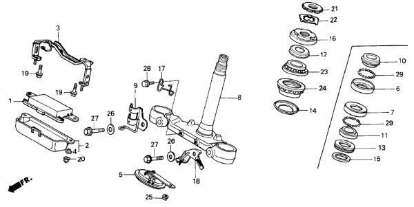 MC15 純正 フロントフォークOHセット 12点 VT250F ガイドブッシュ無 サス VT250 フォークシール VTZ250 ピストンリング .kbhの画像4