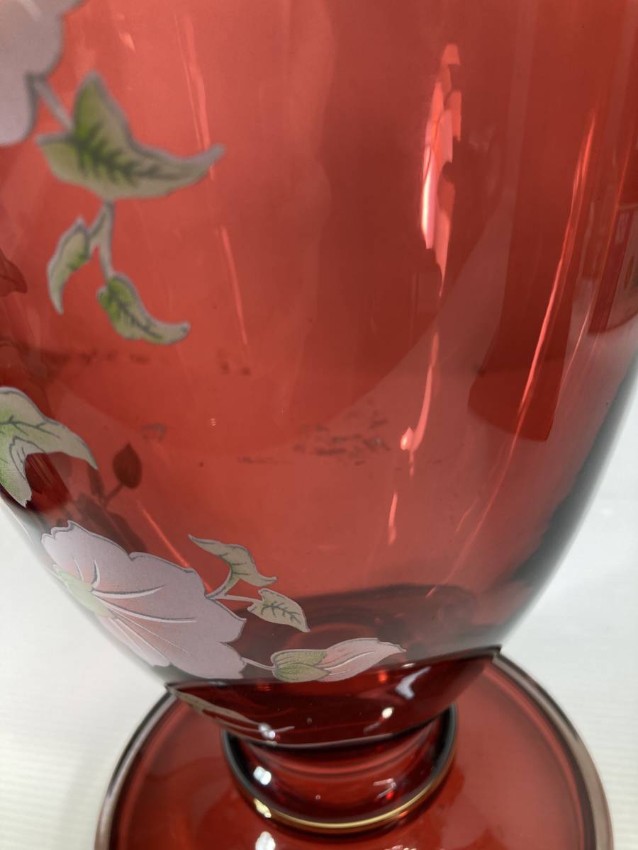 ボヘミアガラス 花瓶 大　花器　壷　40ｃｍ　※箱、タグなし　_画像7
