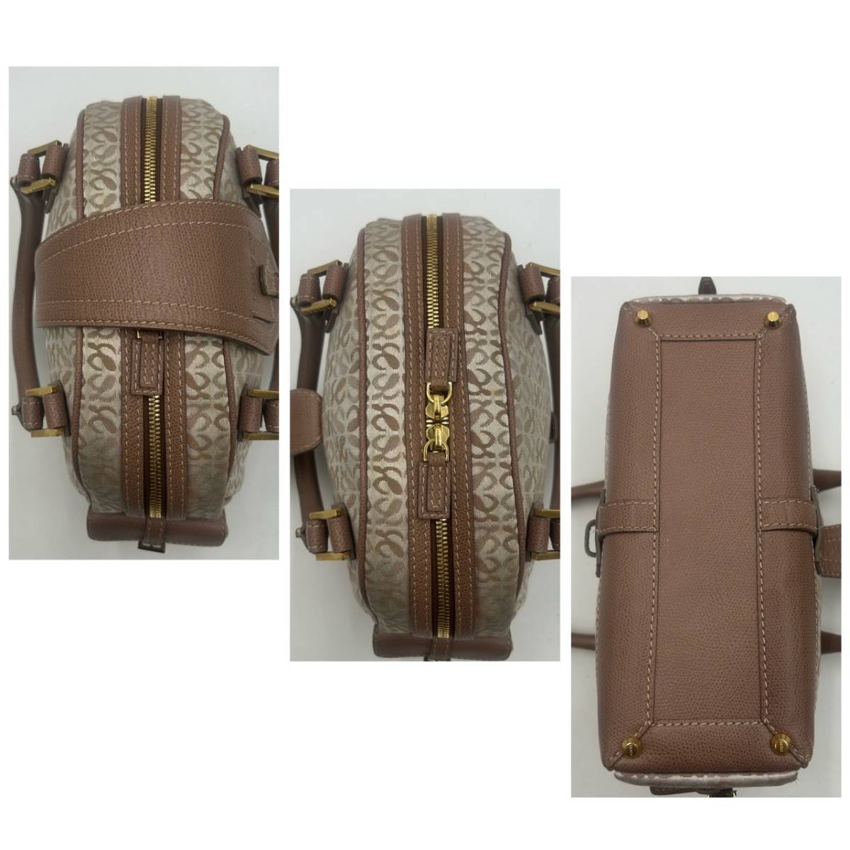 B782 【美品・希少】LOEWE ロエベ アナグラム トラベラー スモール