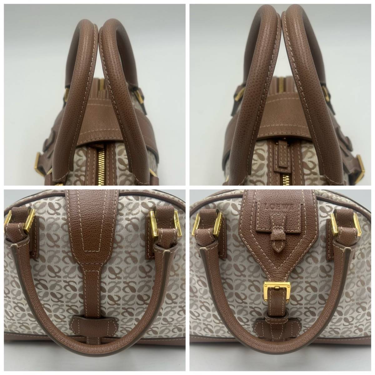 B782 【美品・希少】LOEWE ロエベ アナグラム トラベラー スモール