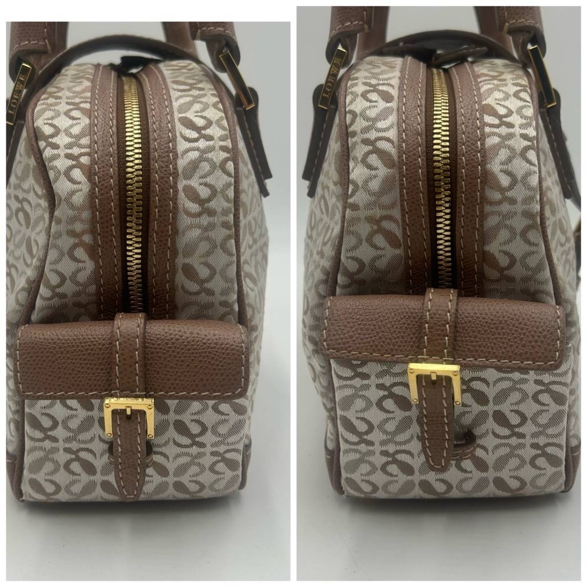 B782 【美品・希少】LOEWE ロエベ アナグラム トラベラー スモール