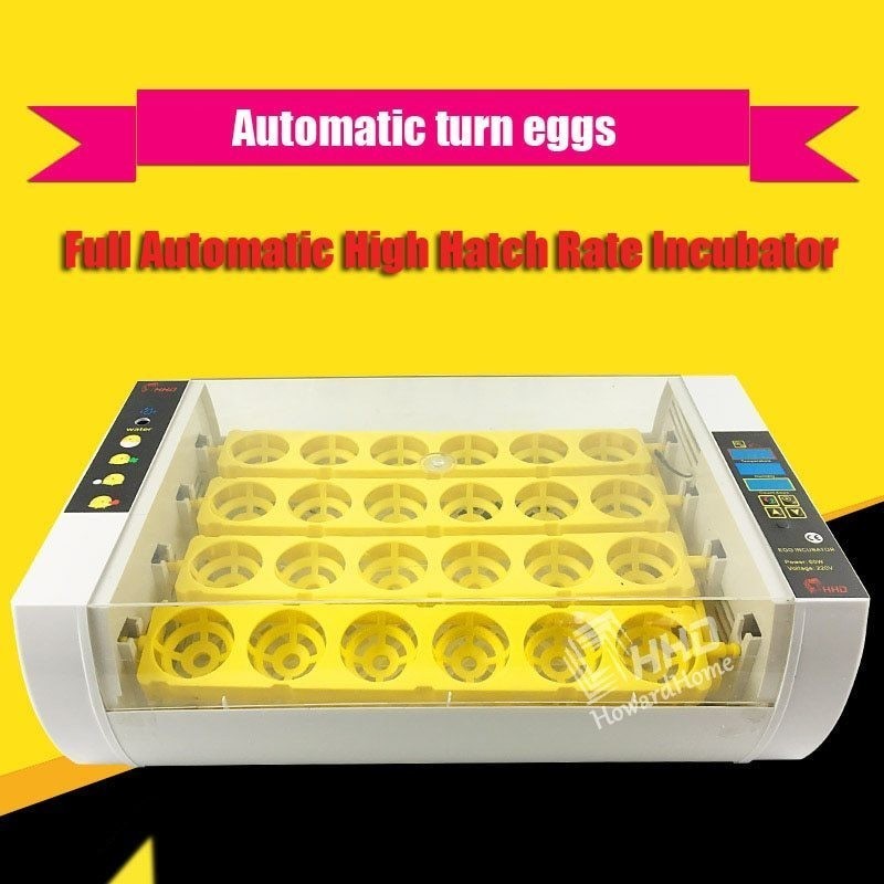 送料無料自動孵卵器 インキュベーター 大容量２４個 デジタル温度制御装置