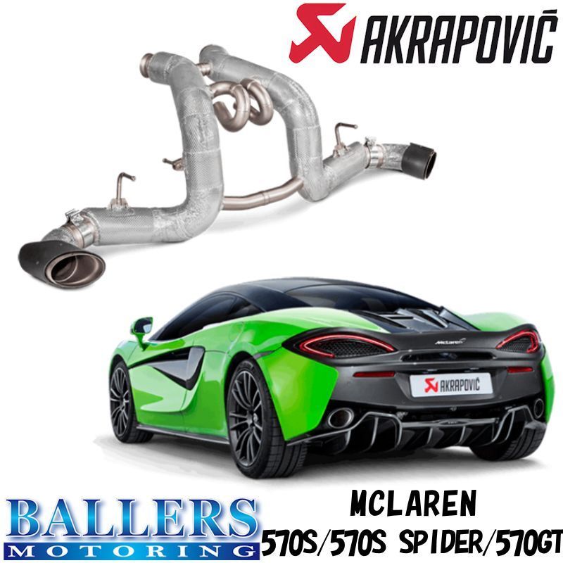  McLAREN 570S/570S Spider /570GT exhaust system muffler Akrapovic slip-on line MCLAREN AKRAPOVIC