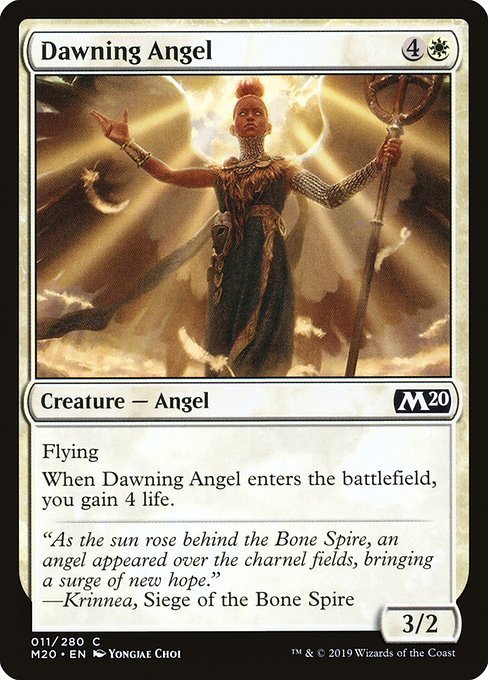 MTG ■白/英語版■ 《夜明けの天使/Dawning Angel》★FOIL★ 基本セット2020 M20_画像1