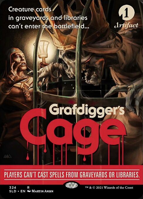 MTG ■無/英語版■ 《墓掘りの檻/Grafdigger's Cage》★FOIL★Secret Lair SLD_画像1