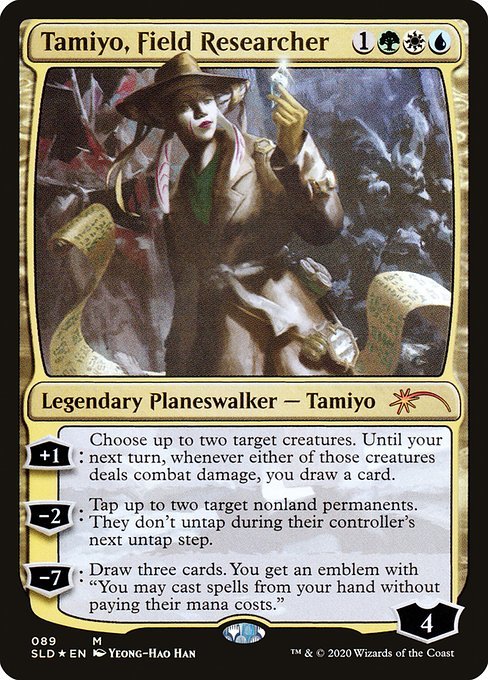 MTG ■金/英語版■ 《実地研究者、タミヨウ/Tamiyo, Field Researcher》★FOIL★Secret Lair SLD_画像1