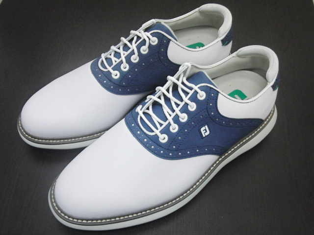 新品未使用品！FootJoy Traditions Golf Shoes - White/Navy 8.0 Wide (26.0cm)
