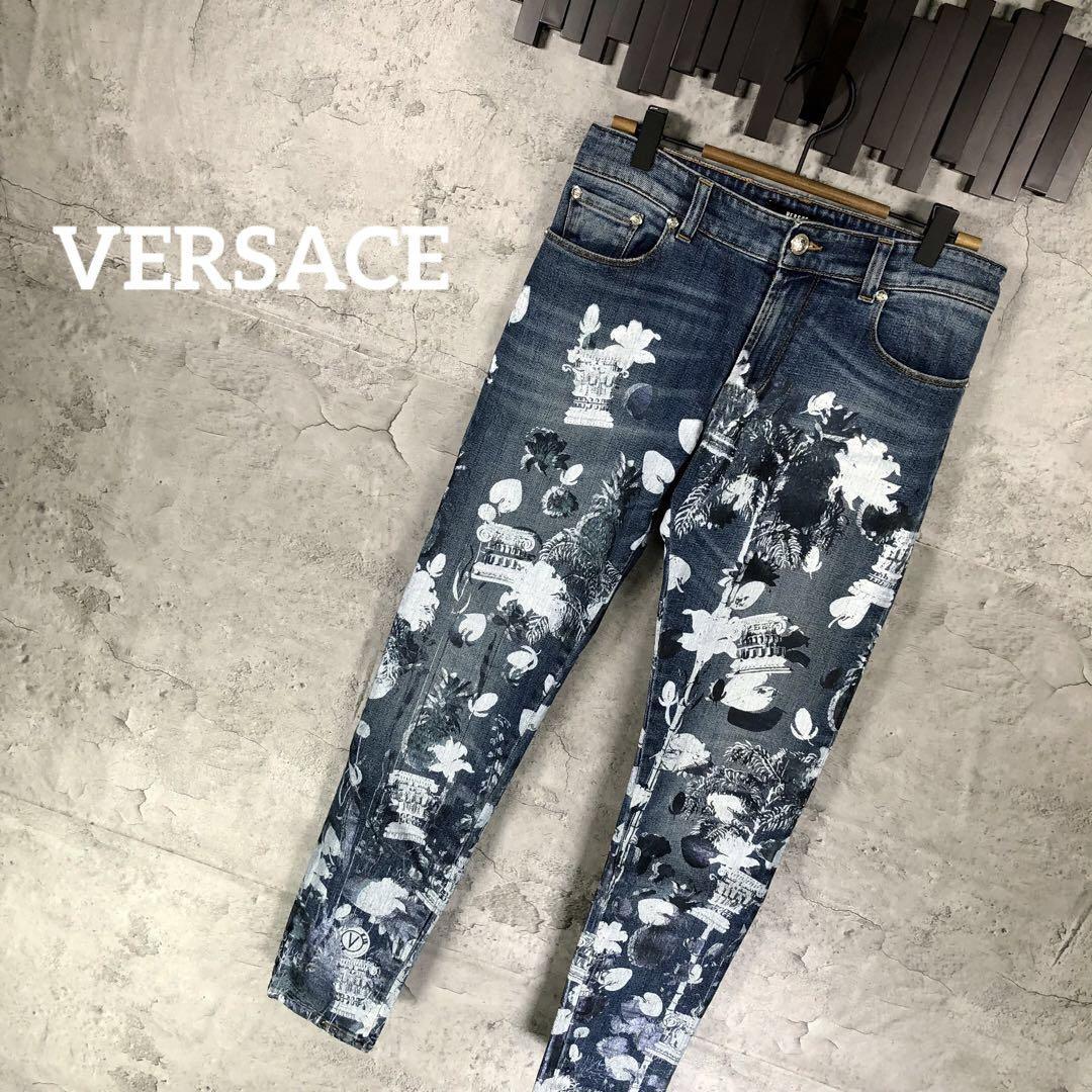 『VERSACE』ヴェルサーチ (28) スキニーパンツ / ペイント_画像1