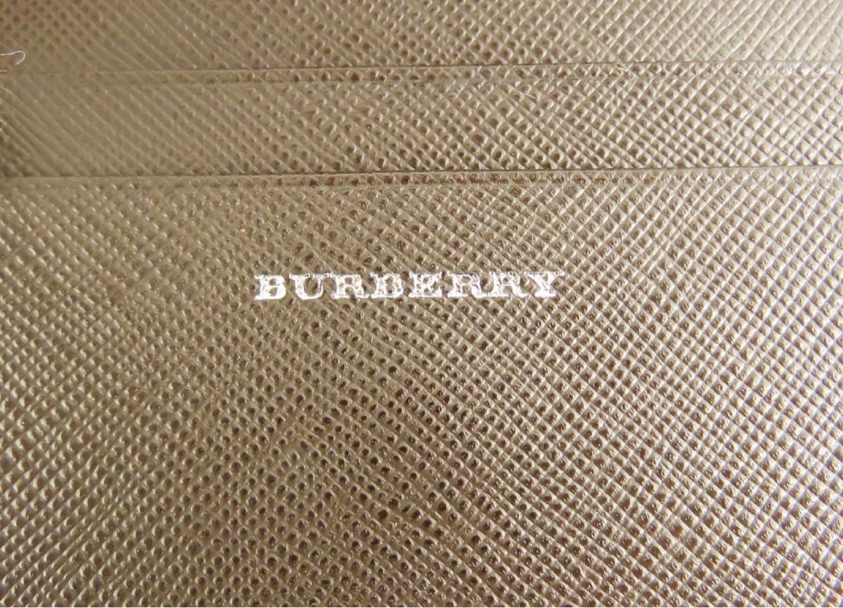 未使用】Burberry バーバリー レザー Wホック 二つ折り財布