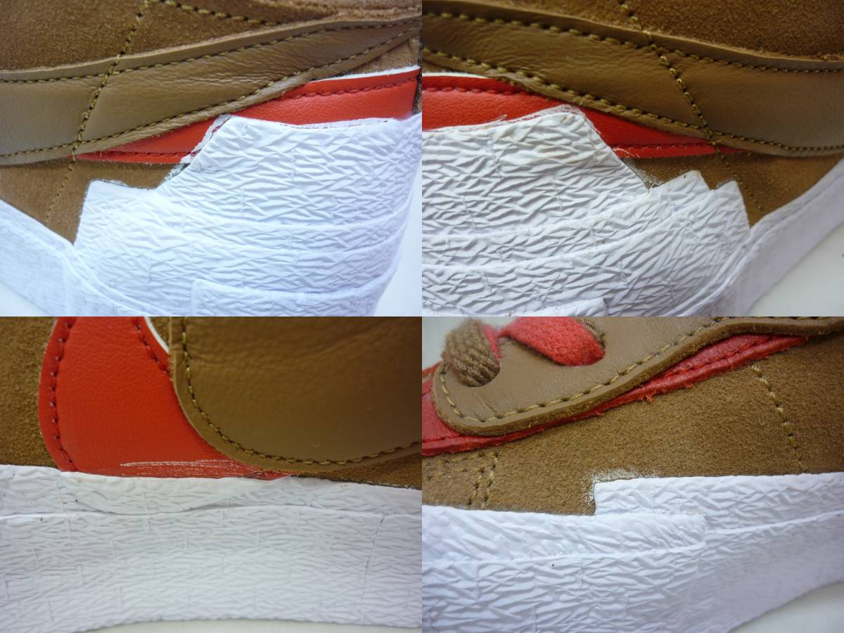 試着保管品 NIKE ナイキ BLAZER LOW British Tan DD1877-200 サカイ ブレーザー ローカットスニーカー 28㎝ a_画像7