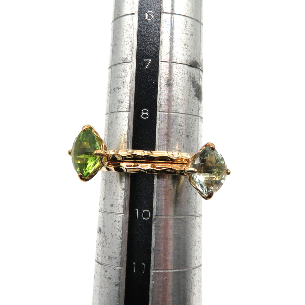 50%OFF 中古 6120円 リング 指輪 Aランク マルチカラー 2連 K10 その他