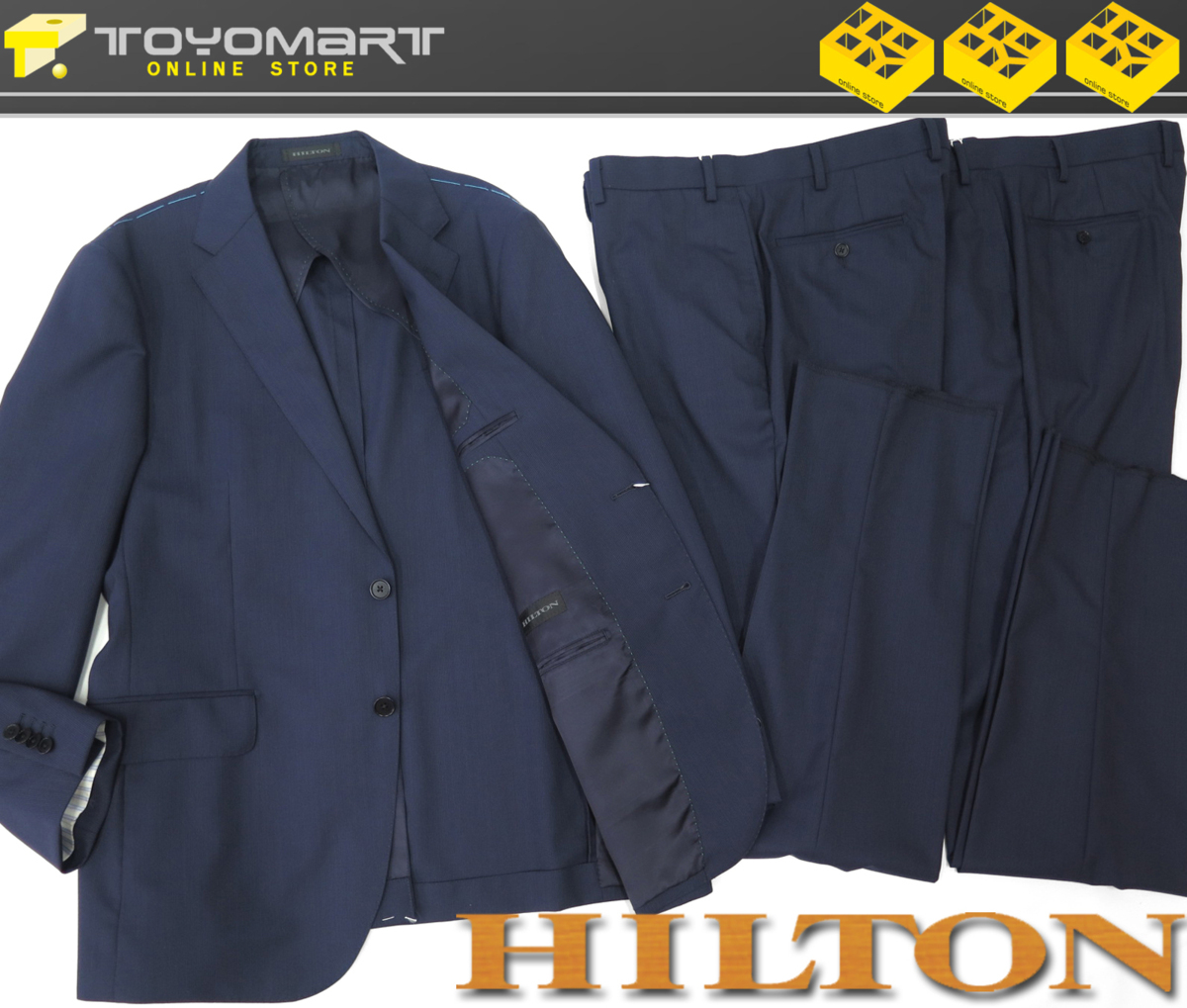 Hilton ヒルトン　ストライプ　長袖　ジャケット　カジュアル　オフィス