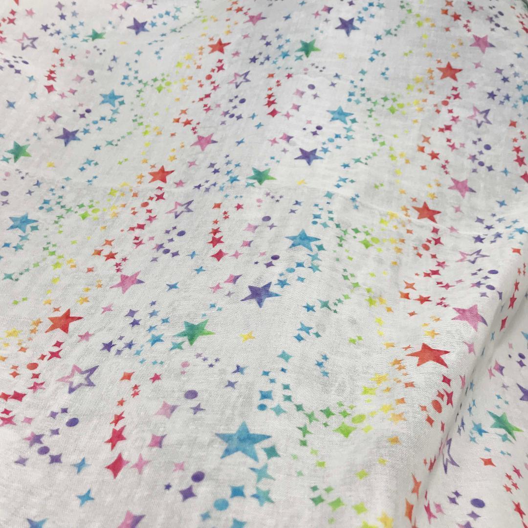 60*52cm* наш магазин оригинал радуга цвет Rainbow цвет звезда рисунок двойной марля лоскут ткань Star ткань 