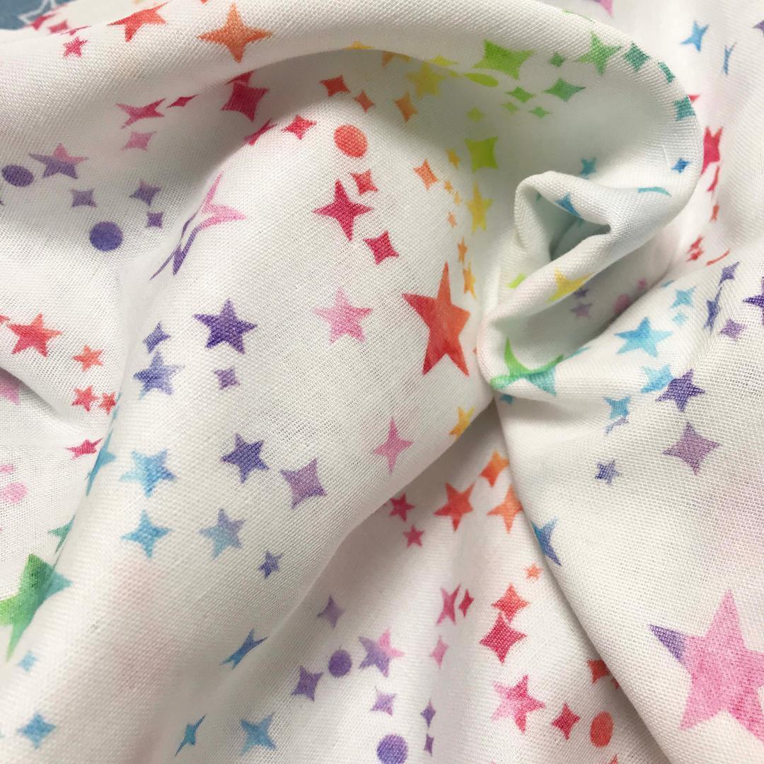 60*52cm* наш магазин оригинал радуга цвет Rainbow цвет звезда рисунок двойной марля лоскут ткань Star ткань 