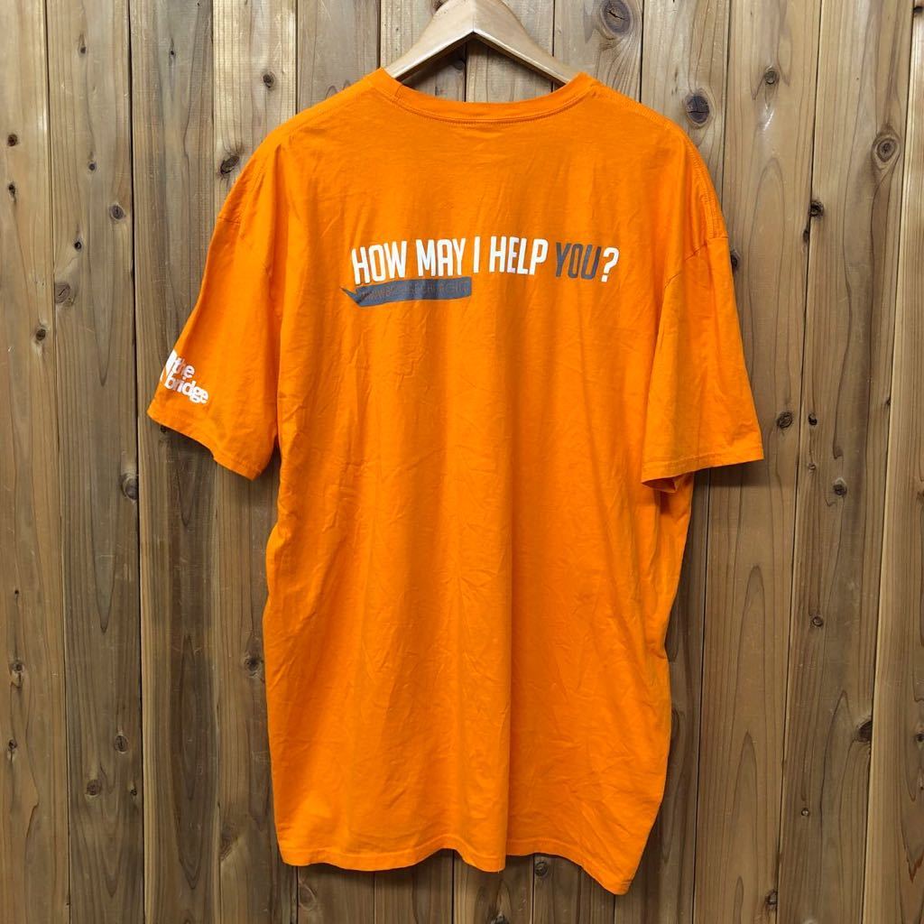 anvil◇アンビル /メンズ3XL 半袖Tシャツ トップス オレンジ プリントTシャツ バックプリント コットン100% アメカジ USA古着 大きいサイズ_画像4