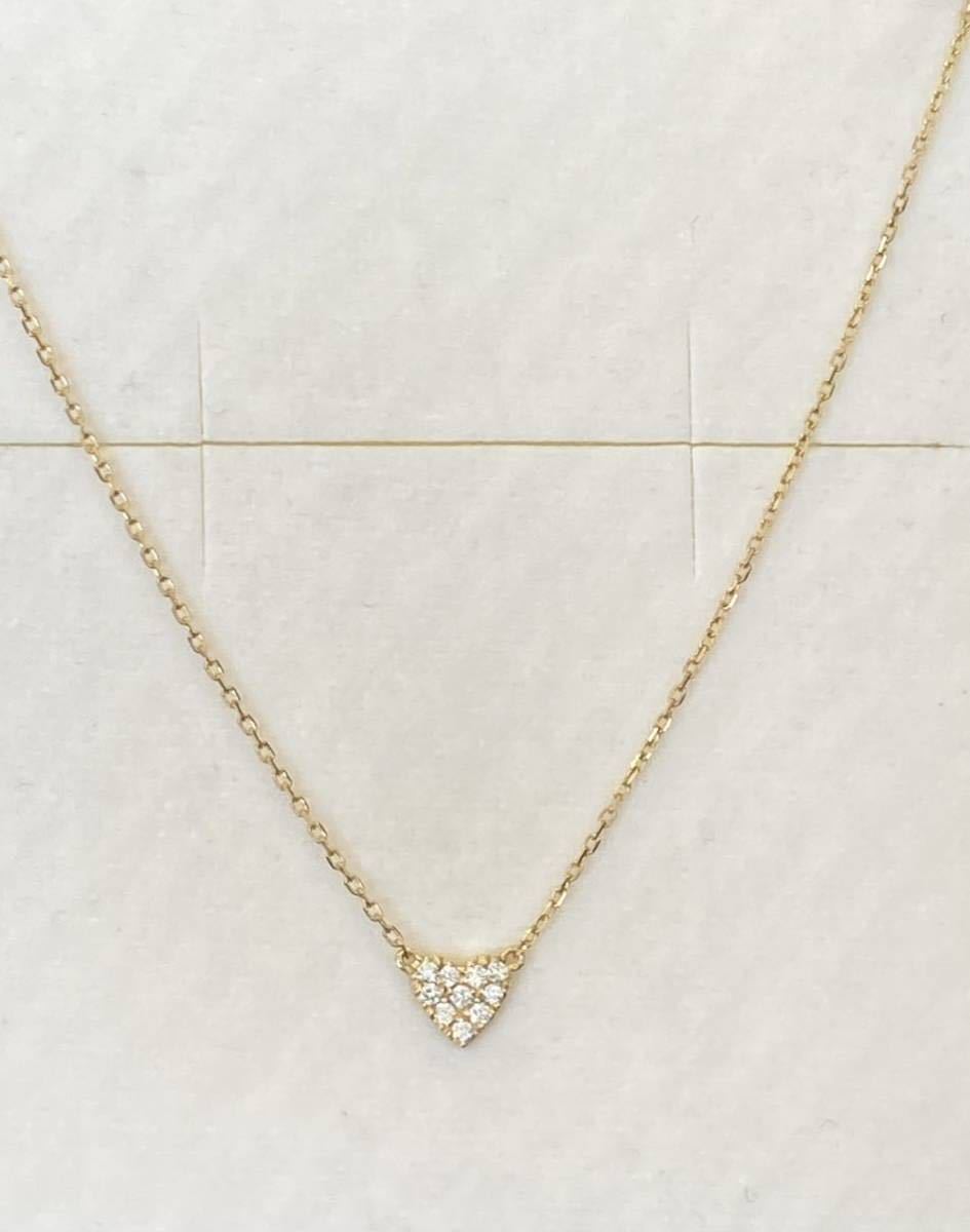 新品 正規品 AHKAH アーカー ネックレス k18 750 ハートパヴェ ダイヤモンド 0.05ct 箱 紙袋 リボン プレゼント ハート_画像3