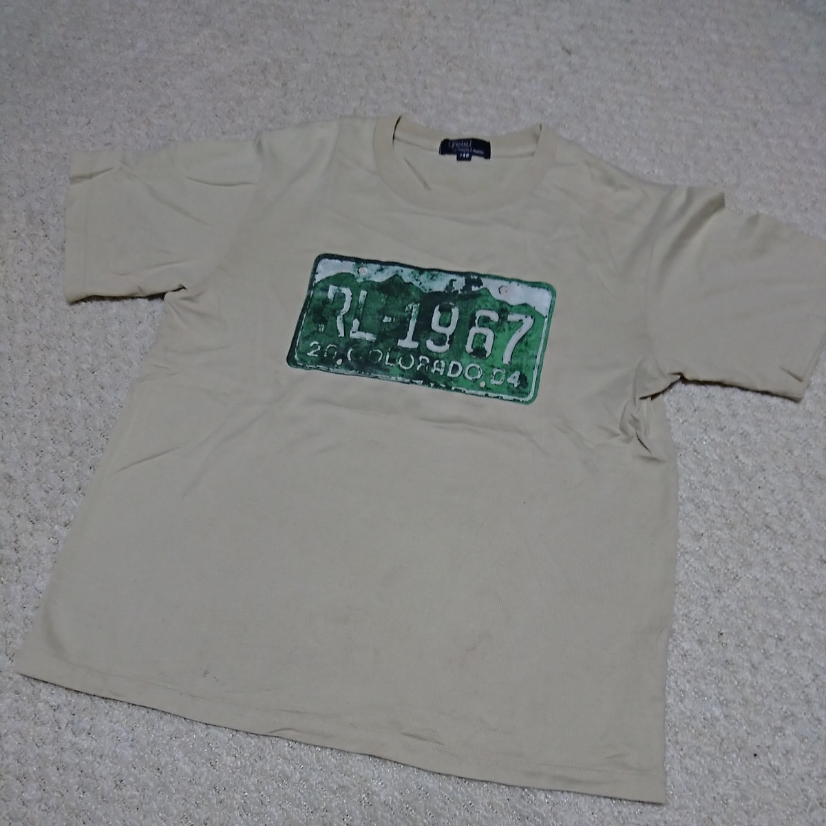 Ralph Lauren ラルフローレン ベージュ 半袖Tシャツ サイズ140cm_画像1