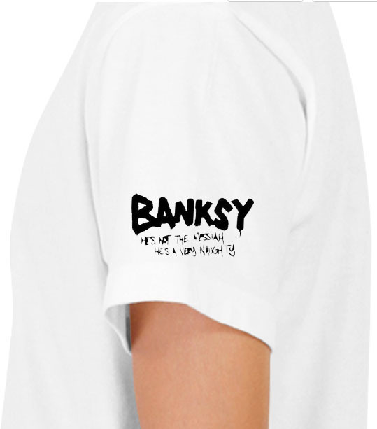 【バンクシー白2XL】5oz爆弾と少女袖プリントTシャツ★banksy送料無料・新品2999円_画像2