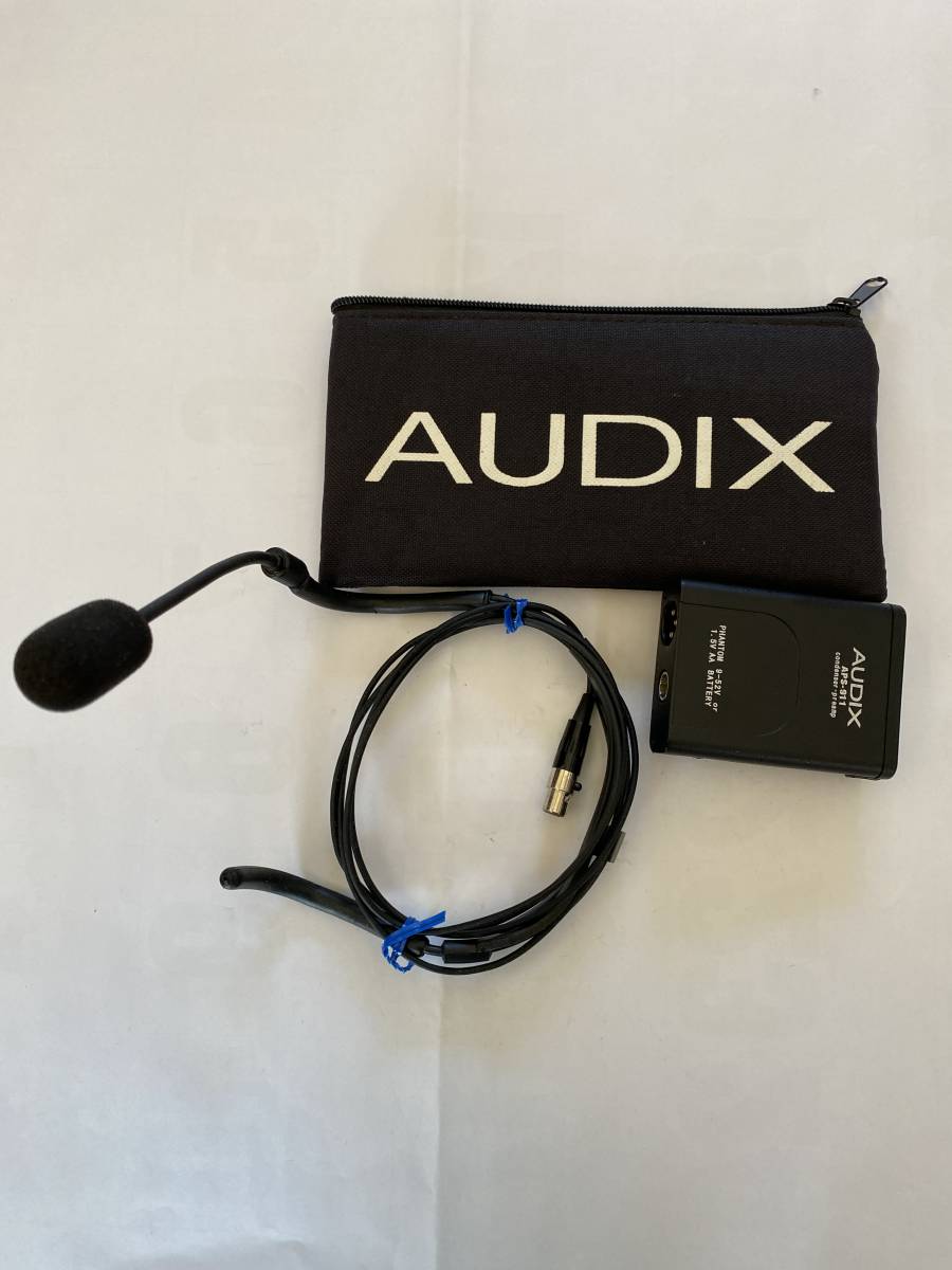 AUDIX HT2 ヘッド コンデンサーマイク 電池パック付 美品 会議 楽器 尺八 演奏