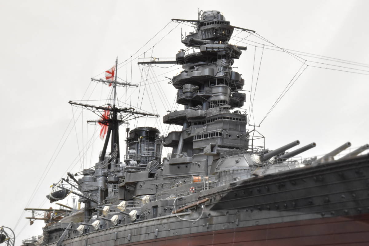 1/350大日本帝国海軍戦艦「長門」完成品艦船模型 アクリルケース・銘板セット