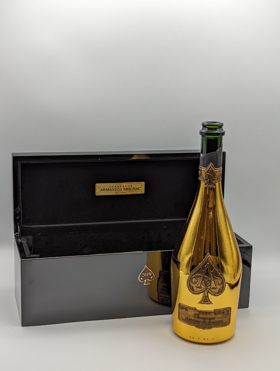 j420504 ARMAND アルマンド ブリニャック ブリュット シャンパン 空瓶 750ml BOX 木箱付 フランス インテリア 品 