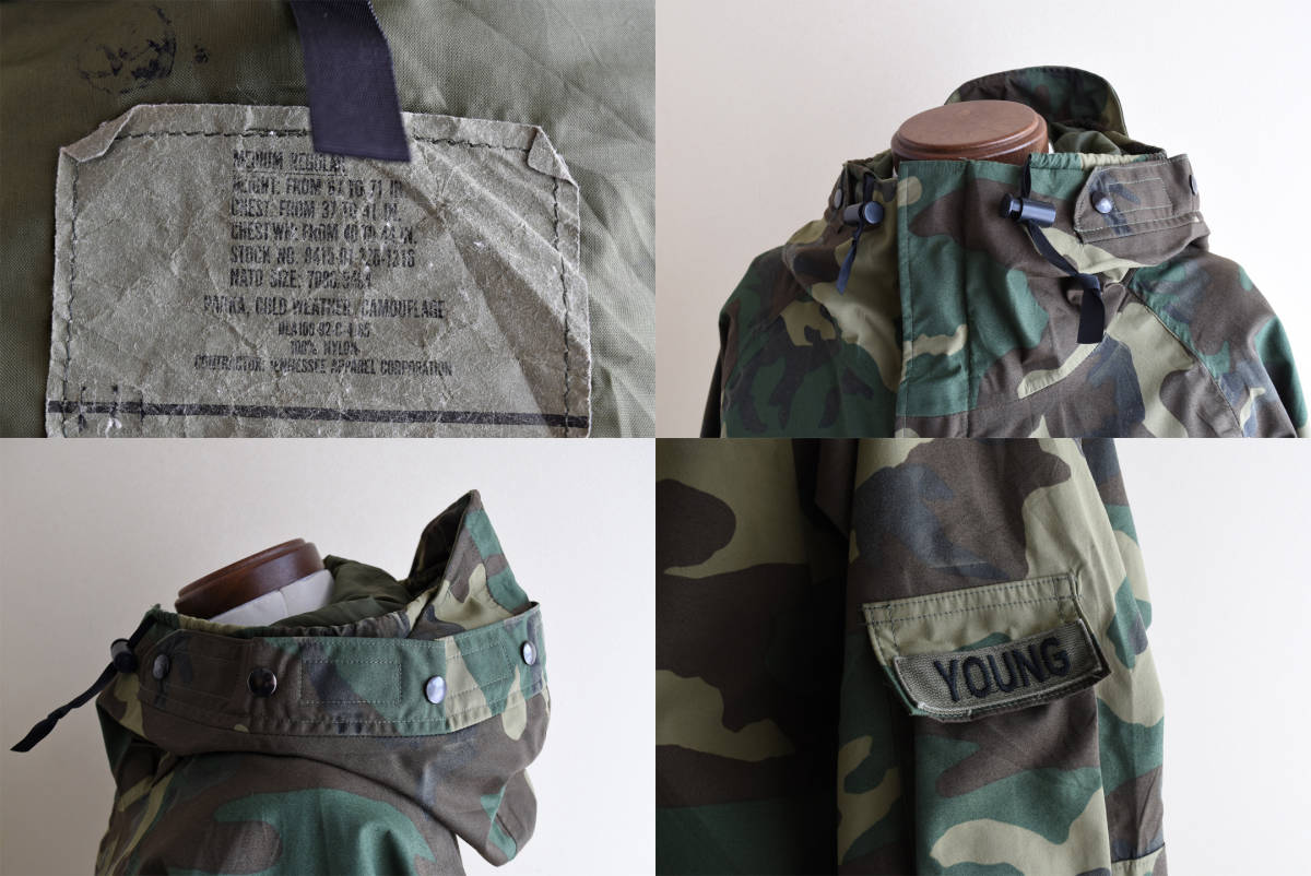 90s US.ARMY ECWCS ゴアテックスパーカー GEN1 中期型 表記MEDIUM-REGULAR / GORE-TEX ビンテージ 米軍 実物 迷彩 ミリタリー USA 古着_画像5