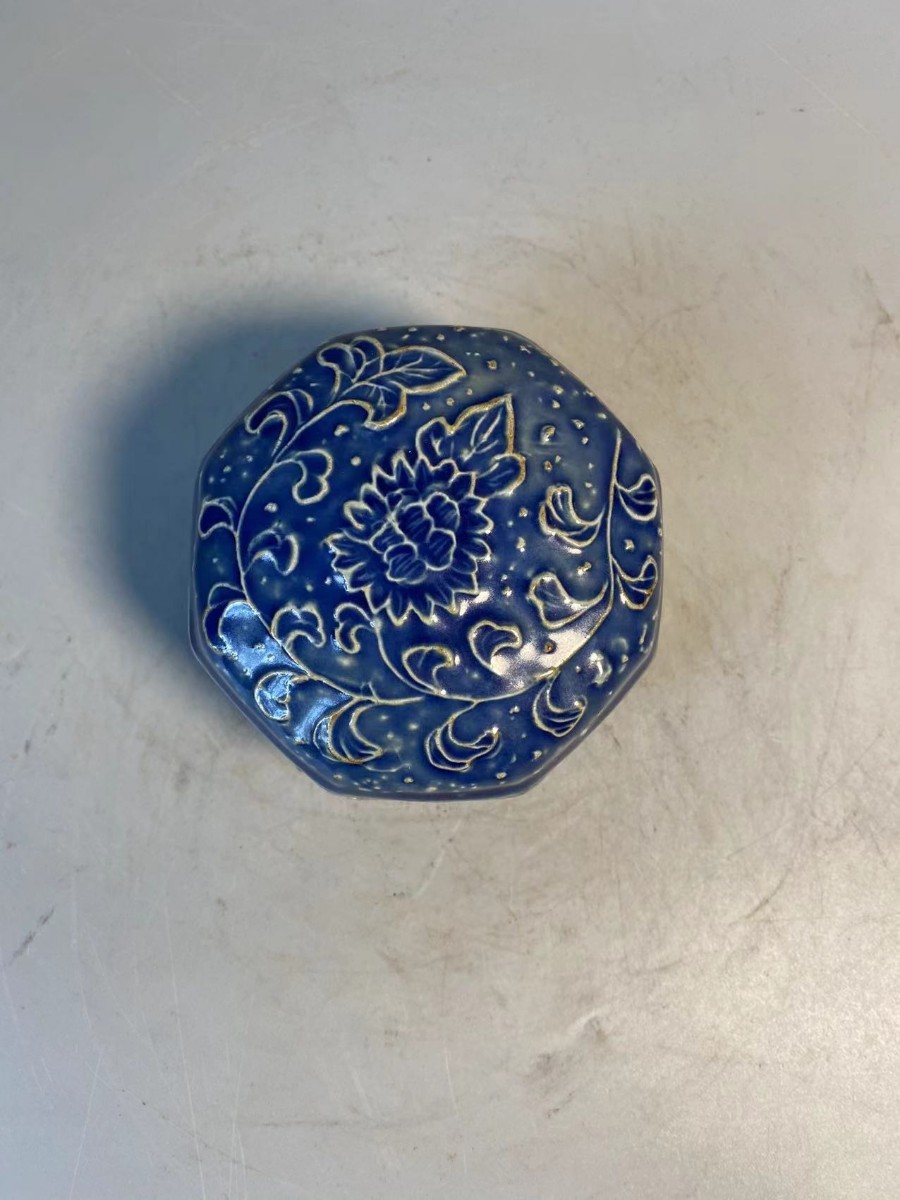 旧家蔵出陶磁器景徳鎮製時代骨董蓋盒香合茶入花入中国古玩煎茶道具唐物