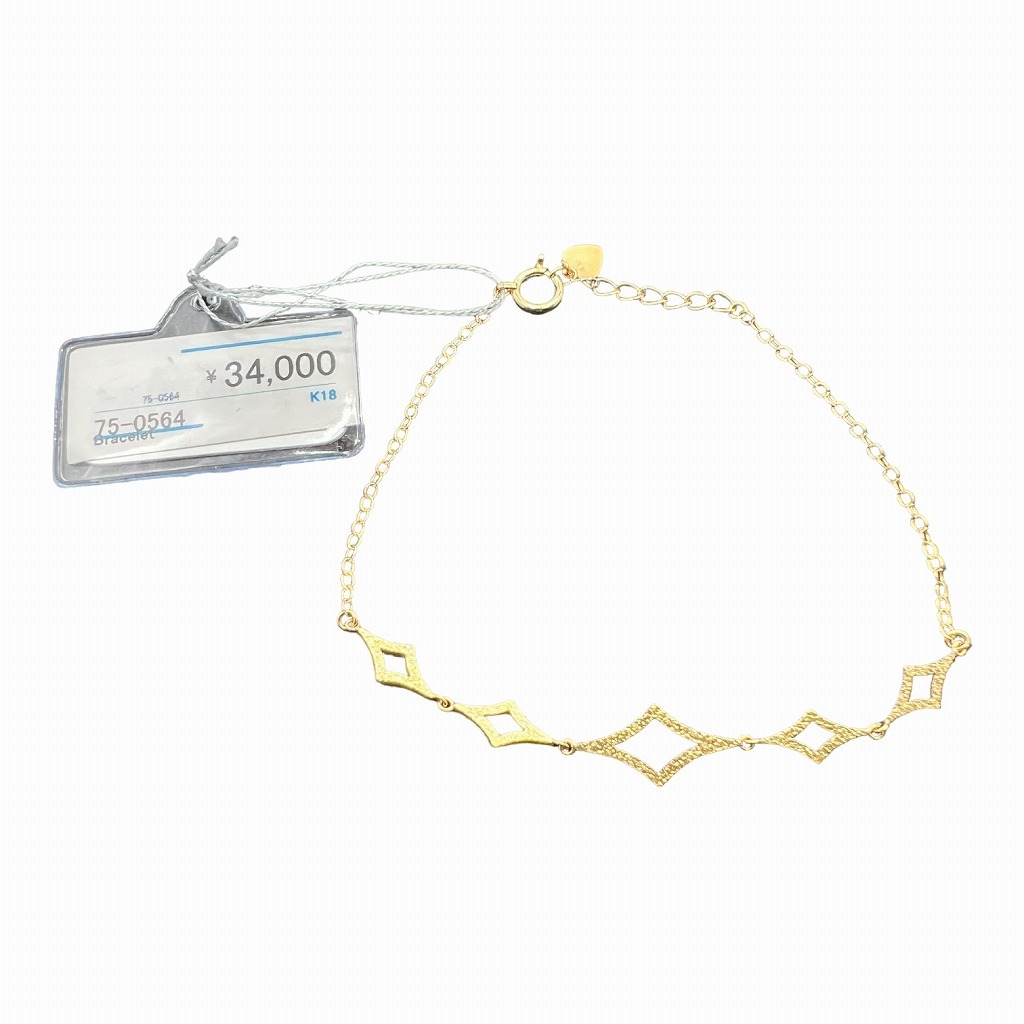 【中古】 ゴールド K18 ブレスレット アクセサリー レディース 1.0g イエローゴールド