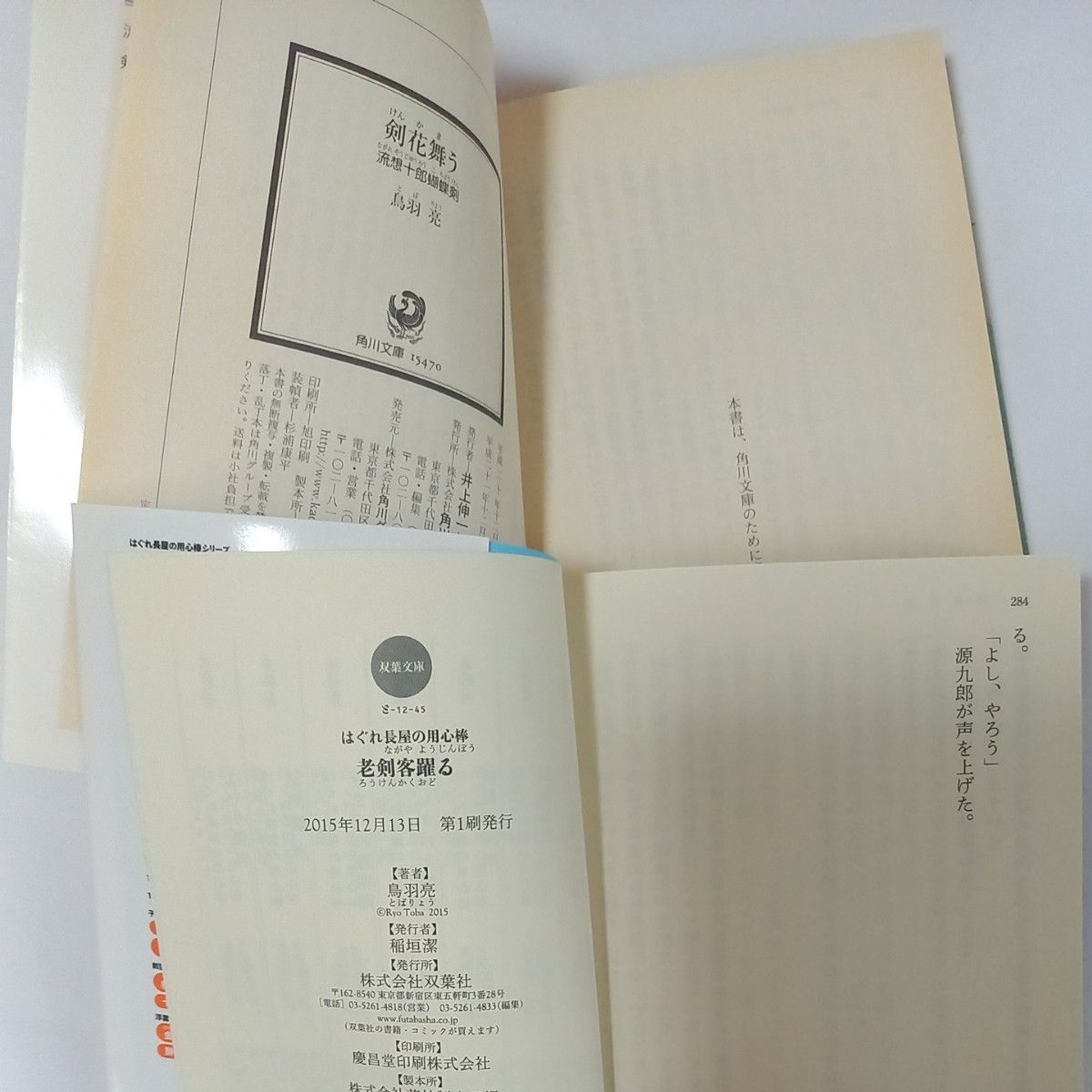 鳥羽　亮　D  はぐれ長屋の用心棒　剣花舞う  計3冊(35.51)　双葉文庫　角川文庫