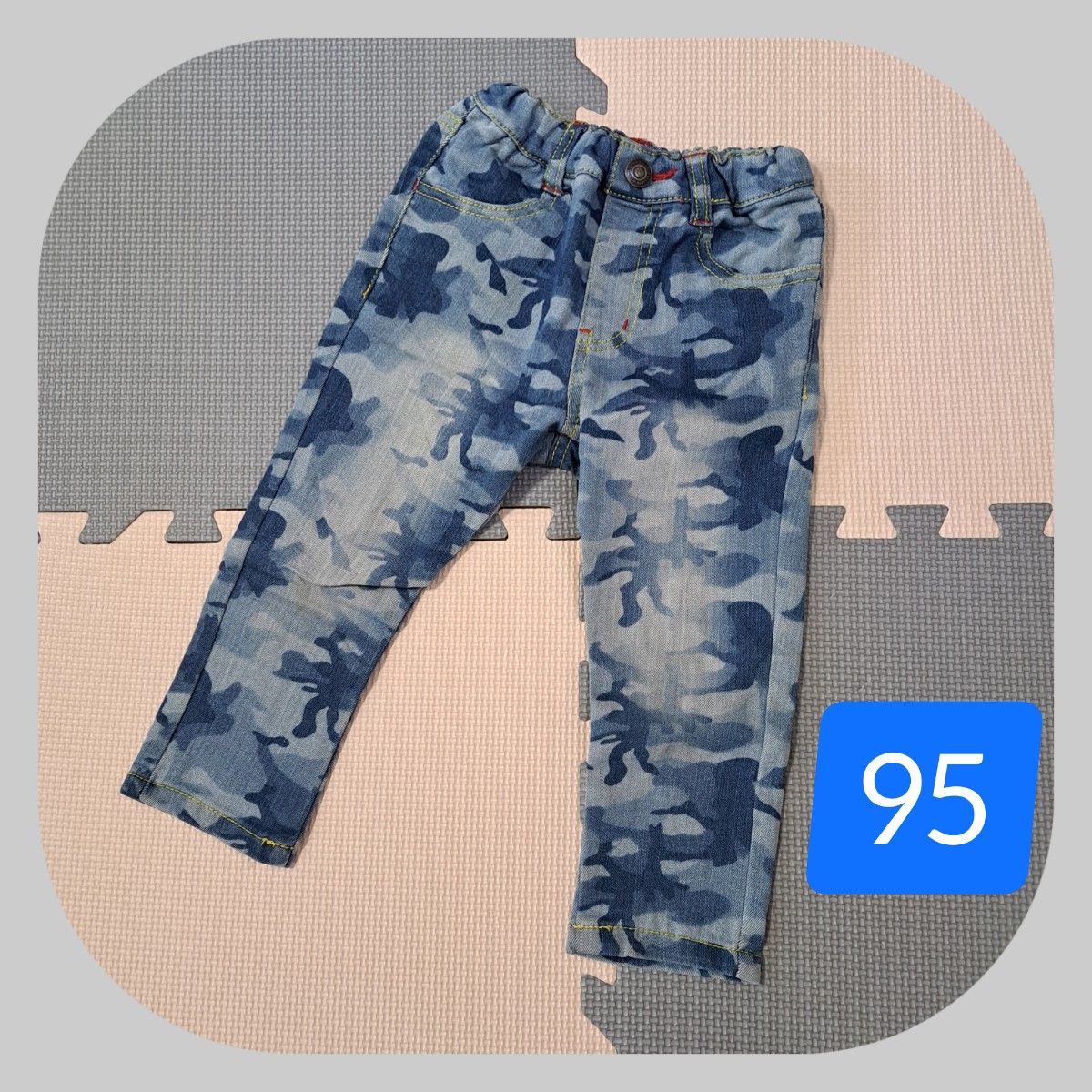【★お値下げ★】*☆美品☆*迷彩柄 青色 ズボン パンツ 95 男の子