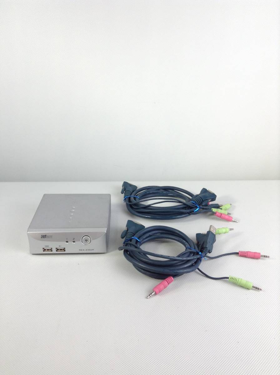 A6284☆ラトックシステム パソコン自動切替器 USB接続 Audio対応（2台用） REX-210UA_画像1