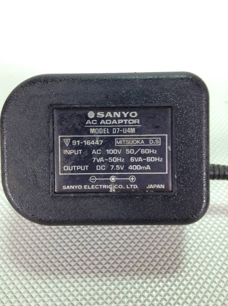 N309☆SANYO サンヨー 三洋電機 ラジカセ ステレオラジオカセットレコーダー MR-U4SL ACアダプター/D7-U4M_画像9