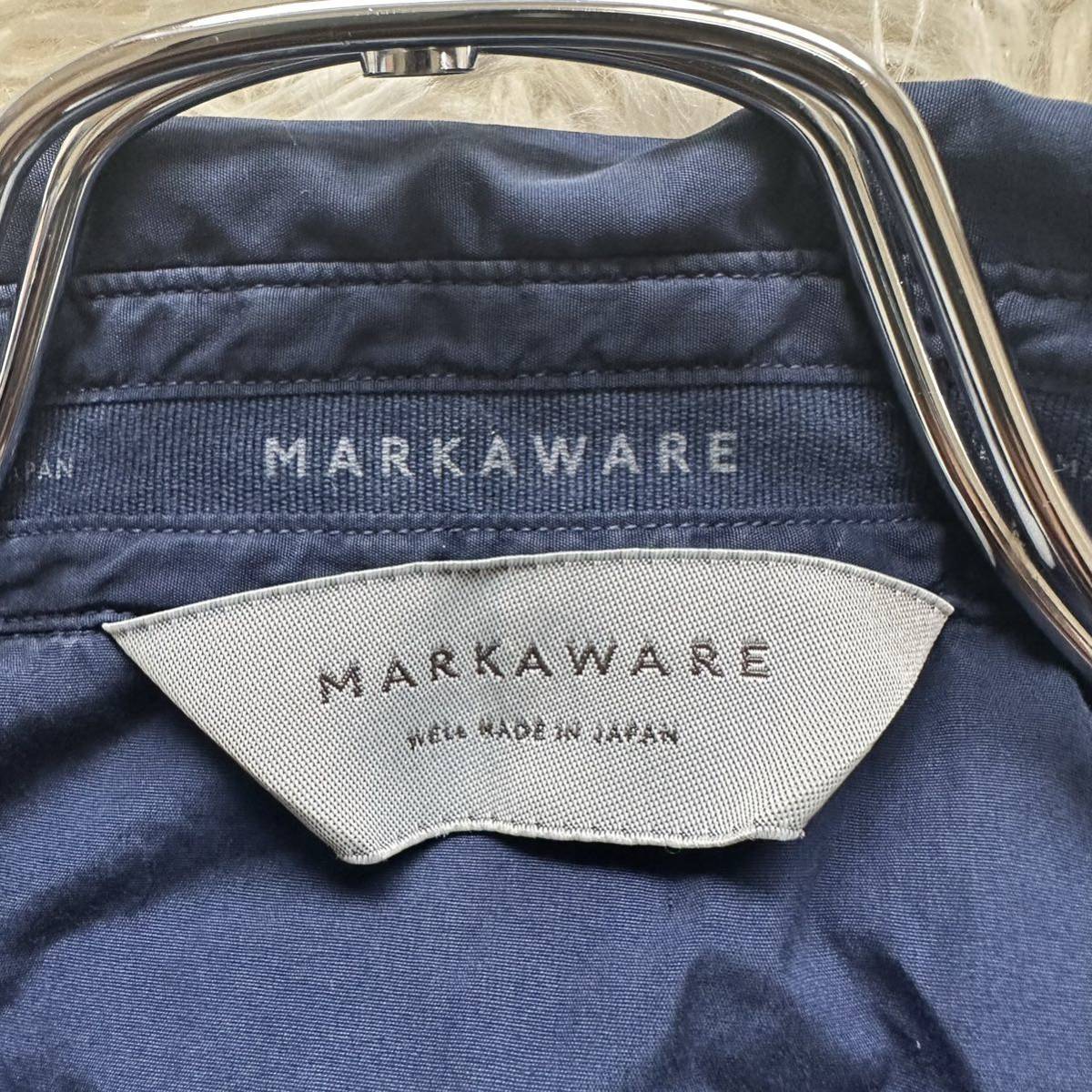 【MARKA WARE】マーカウェア 2 M シャツ 長袖 ネイビー_画像9