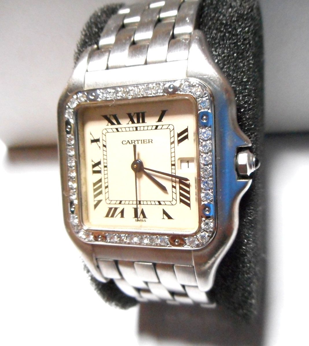 カルティエ Cartier サントス SM ベゼル アフターダイヤ加工いたします カスタムドゥモワゼルSM 2698 WF902005 750WG ガルベ 03Y8 パンサー_画像8